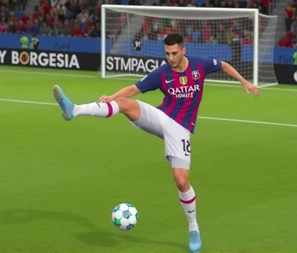 FIFA Mobile Elastico skill move Player performing an elastico skill move in FIFA Mobile
